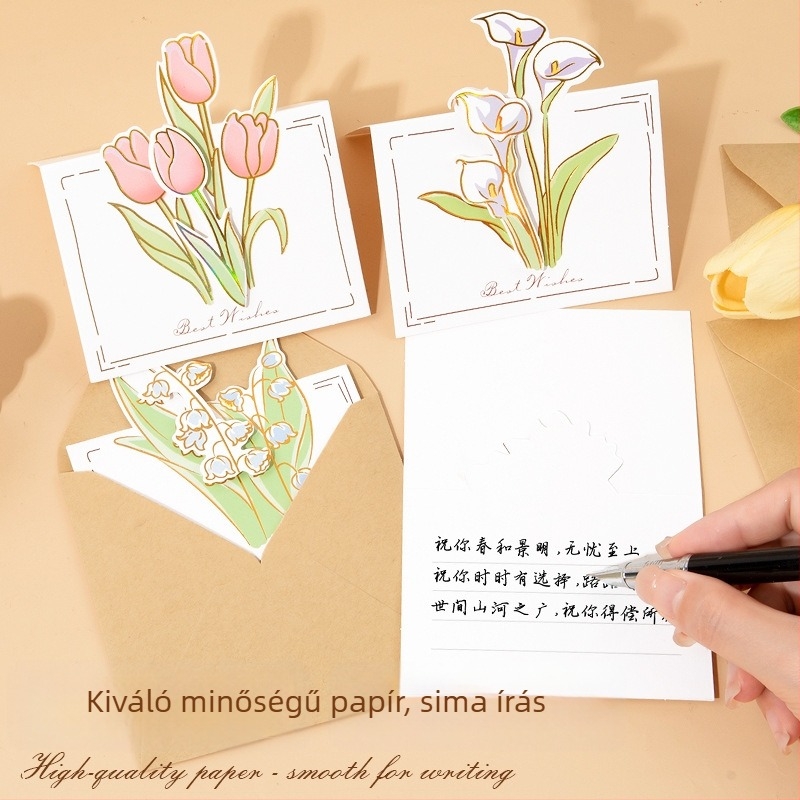 3D napraforgó díszű üdvözlőkártya Tanári Napra, kézzel készített DIY virágcsokor óvodai tanárnak
