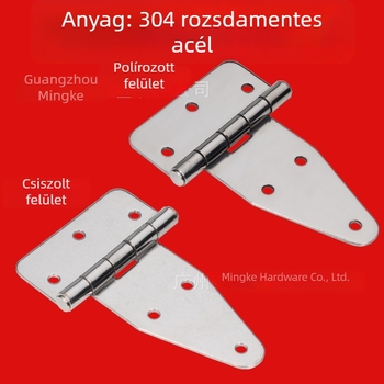 304 rozsdamentes acél, masszív pánt, T-alakú, ipari ajtókhoz és elosztó szekrényekhez