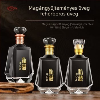 Premium 500 ml átlátszó üveg szeszes italokhoz