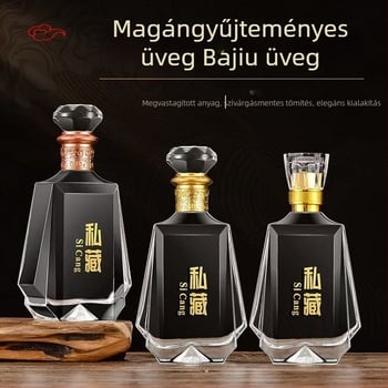 Premium 500 ml átlátszó üveg szeszes italokhoz