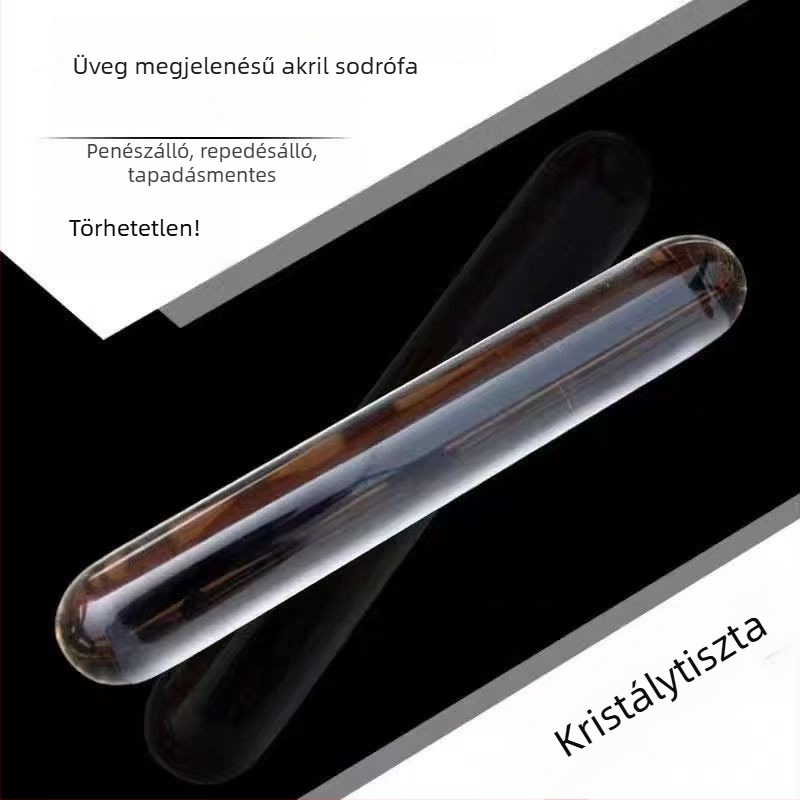Élelmiszerbiztonságos, tömör nyújtófa akrilból, üveghatású felülettel, penészmentes, háztartási használatra, vastagított, tapadásmentes, könnyen tisztítható, ideális a sütéshez