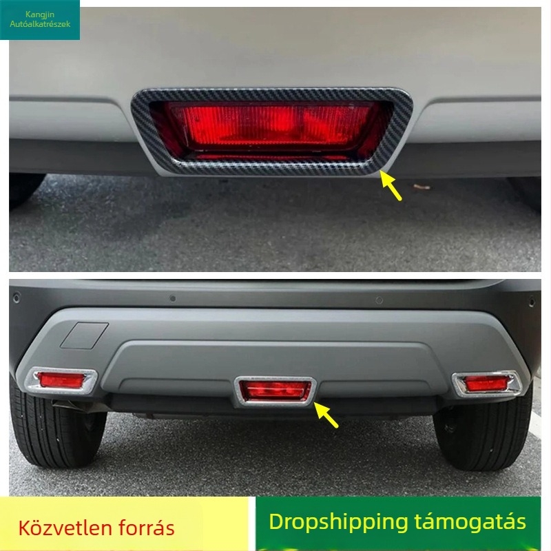 2022-es Nissan X-Trail hátsó fény dekoratív kerete, ABS, szénszálas textúra, fényes elektroplattolt felület.