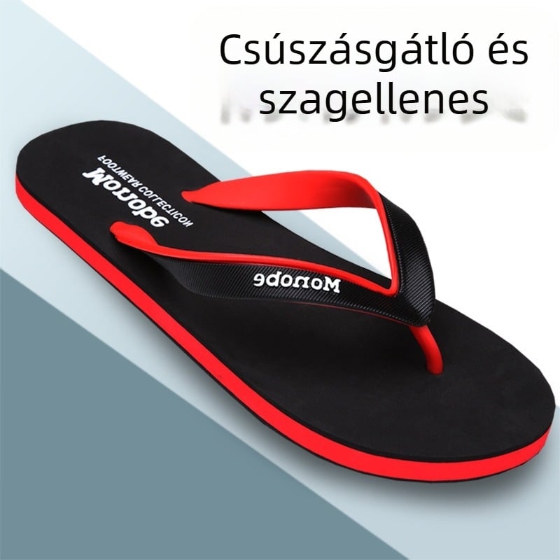 Férfi nyári papucsok, csúszásmentes talppal, koreai stílusú divatos strandpapucs, szagtalan