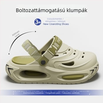 Férfi Crocs-stílusú papucsok, nyár 2026, új modell, csúszásmentes, szagtalan, kopásálló, EVA vastag talp