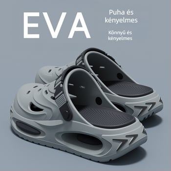 Férfi Crocs-stílusú papucsok, nyár 2026, új modell, csúszásmentes, szagtalan, kopásálló, EVA vastag talp