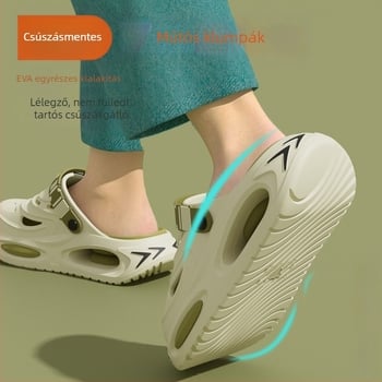 Férfi Crocs-stílusú papucsok, nyár 2026, új modell, csúszásmentes, szagtalan, kopásálló, EVA vastag talp