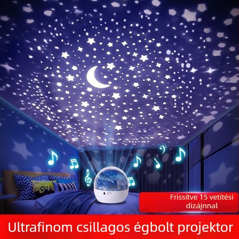 Csillagos égbolt projektor a hálószobába — álomszemű születésnapi ajándék, éjszakai fény a mennyezetre