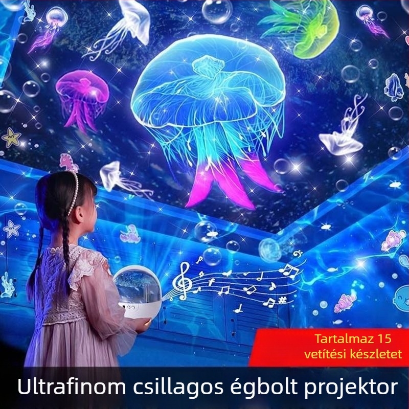 Csillagos égbolt projektor a hálószobába — álomszemű születésnapi ajándék, éjszakai fény a mennyezetre