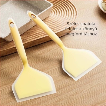 Szilikon spatula sütéshez, magas hőmérséklet-ellenálló, palacsinta és tamagoyaki spatula, tapadásmentes, élelmiszer-minőségű
