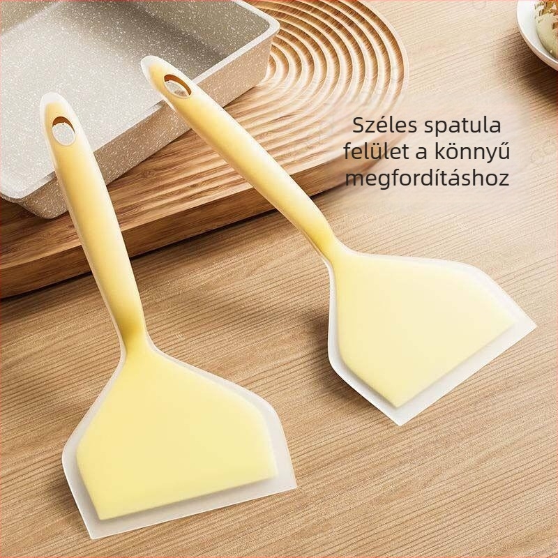 Szilikon spatula sütéshez, magas hőmérséklet-ellenálló, palacsinta és tamagoyaki spatula, tapadásmentes, élelmiszer-minőségű