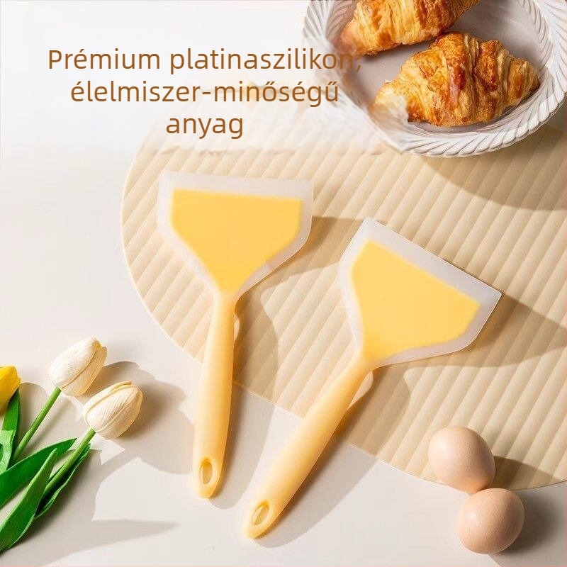 Szilikon spatula sütéshez, magas hőmérséklet-ellenálló, palacsinta és tamagoyaki spatula, tapadásmentes, élelmiszer-minőségű