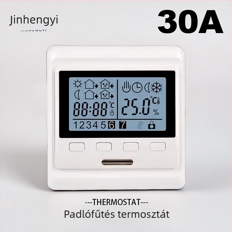 E53 vezeték nélküli termosztát padlófűtéshez, falra szerelhető kazánpanel, hangvezérlés, állítható hőmérséklet
