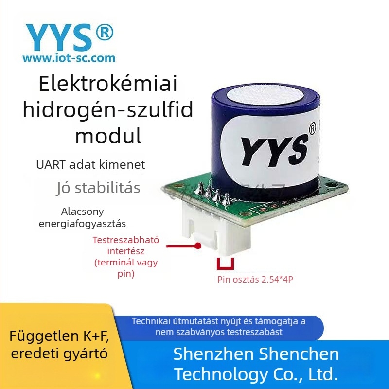 Elektro-kémiai H2S szenzor, koncentráció-észlelő modul UART interfésszel, SC4-H2S ipari minőségű