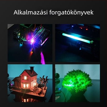 Programozható teljes színű RGB LED-szalag moduláris kaszkáddal, háromszínű rugalmas FPC-vel, Raspberry Pi és STM32-vel