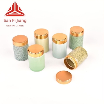 Longquan Celadon kerámia teás doboz, kis méretű hordozható utazó doboz, légmentesen záró, teajándékdoboz