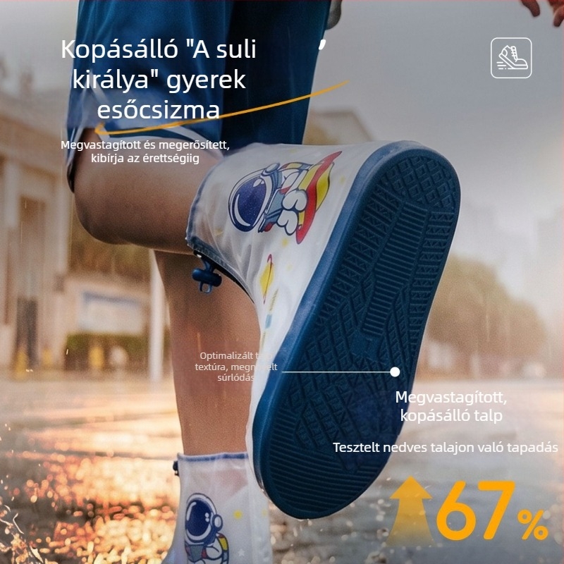 Gyerekeknek készült esőcsizmafedők, csúszásmentes, megerősített és tartós, vízálló