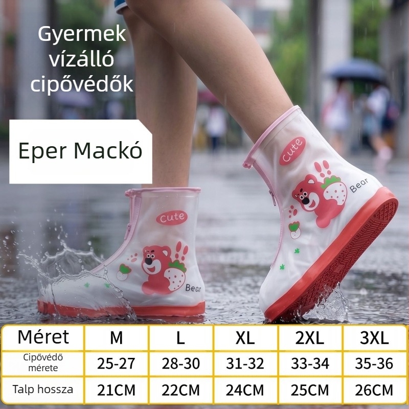 Gyerekeknek készült esőcsizmafedők, csúszásmentes, megerősített és tartós, vízálló