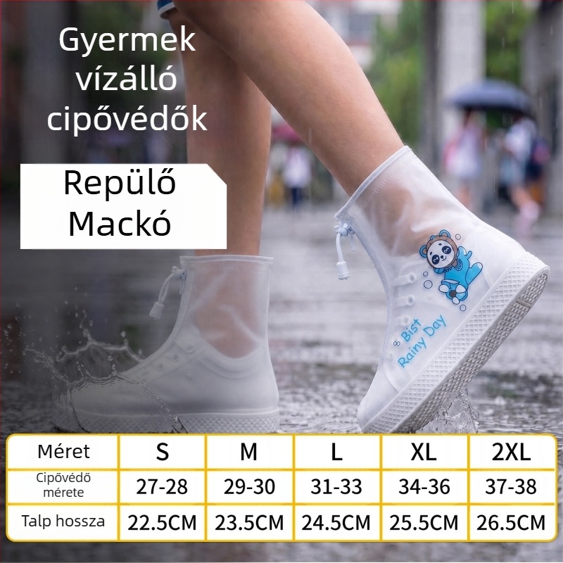 Gyerekeknek készült esőcsizmafedők, csúszásmentes, megerősített és tartós, vízálló