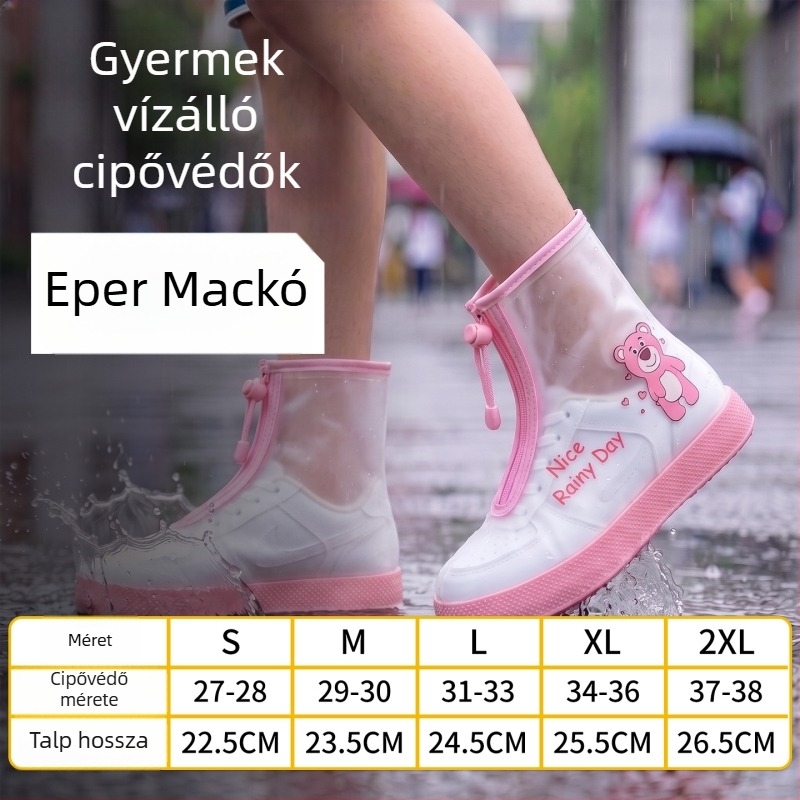 Gyerekeknek készült esőcsizmafedők, csúszásmentes, megerősített és tartós, vízálló