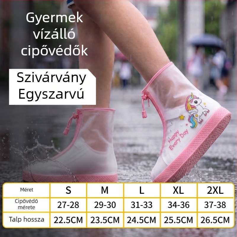 Gyerekeknek készült esőcsizmafedők, csúszásmentes, megerősített és tartós, vízálló