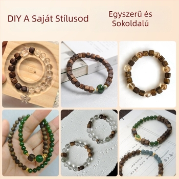 Természetes agarfa négyszögletű gyöngyök, laza gyöngyök DIY anyagokhoz, karkötők és nyakláncok kiegészítői, köztes gyöngyök