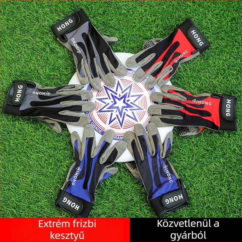 Unisex frisbi kesztyűk velúrból, csúszásmentes, kopásálló, gyorsan száradó, lélegző, kültéri edzésekhez és kerékpárhoz