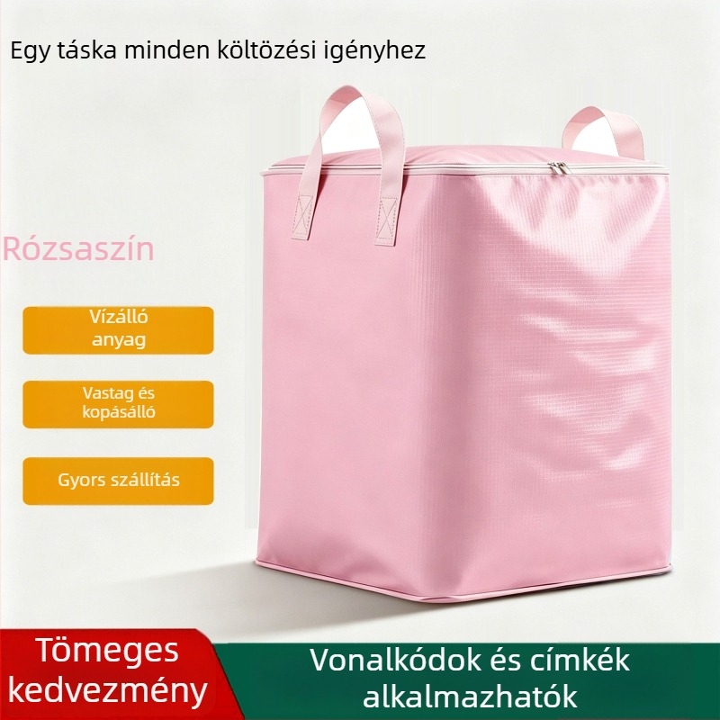 Kubus alakú költöző és tároló táska, nagy kapacitású paplanokhoz és ruhákhoz