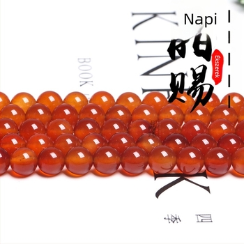 6A természetes narancs-piros achát szabad gyöngyök, sárkány minta, 10 mm, DIY kristály alkatrészek, kerek gyöngyök