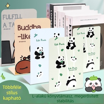 Karikatúra kapibara panda vastagított acél íróasztali könyvtartó