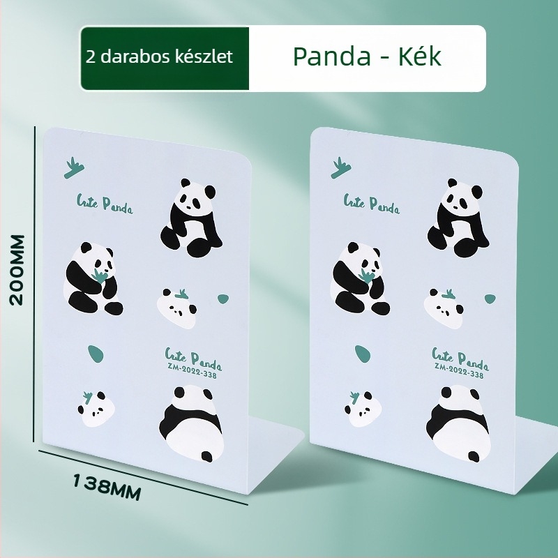 Karikatúra kapibara panda vastagított acél íróasztali könyvtartó