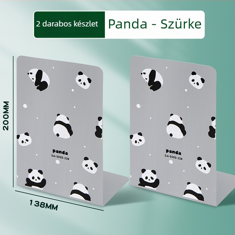 Karikatúra kapibara panda vastagított acél íróasztali könyvtartó