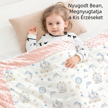 100% pamutból készült babapléd, prémium minőségű altató takaró, minden évszak használható