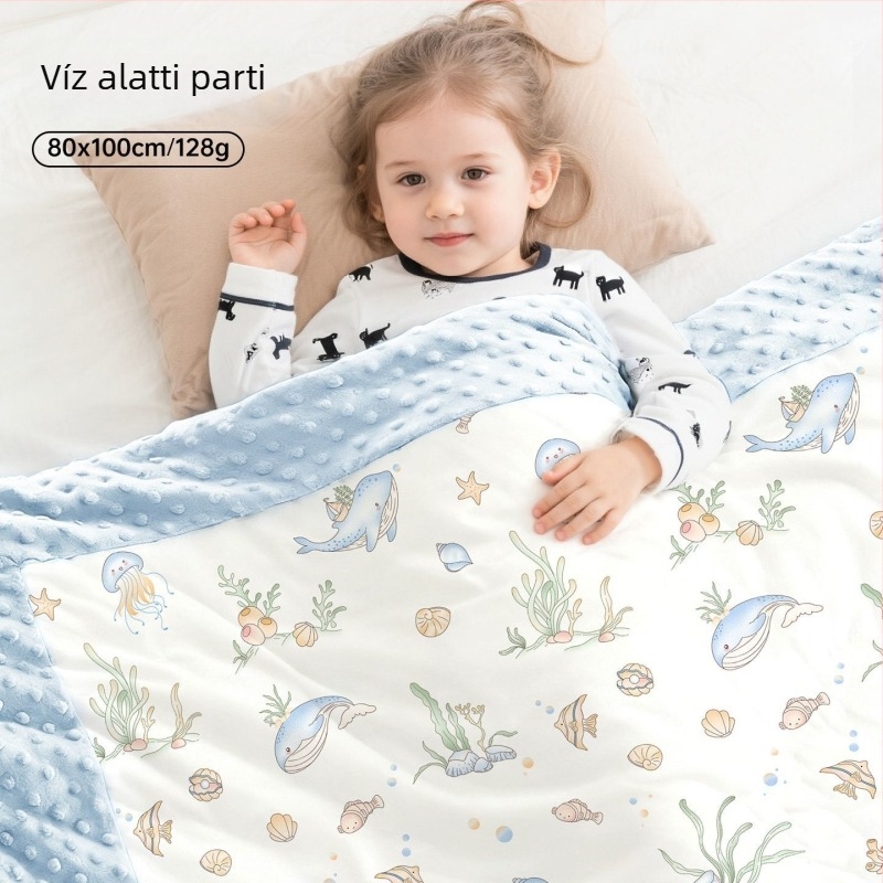 100% pamutból készült babapléd, prémium minőségű altató takaró, minden évszak használható