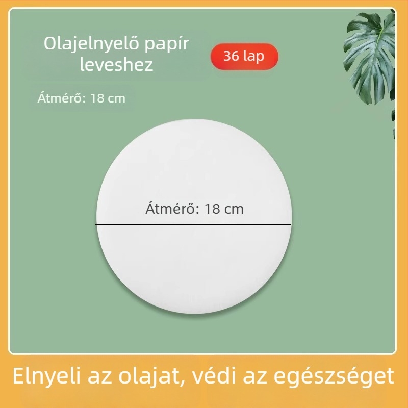Olajfelszívó papír levesekhez, élelmiszer-minőségű konyhai szűrő, olajfelszívó film terheseknek és a szülés utáni levesekhez
