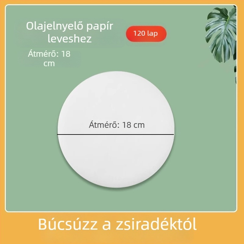 Olajfelszívó papír levesekhez, élelmiszer-minőségű konyhai szűrő, olajfelszívó film terheseknek és a szülés utáni levesekhez
