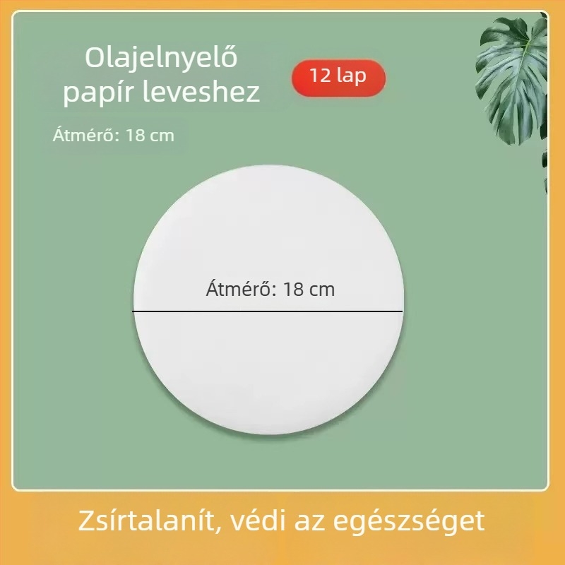Olajfelszívó papír levesekhez, élelmiszer-minőségű konyhai szűrő, olajfelszívó film terheseknek és a szülés utáni levesekhez
