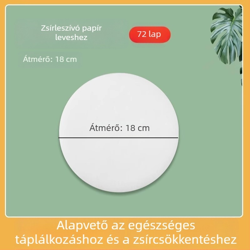 Olajfelszívó papír levesekhez, élelmiszer-minőségű konyhai szűrő, olajfelszívó film terheseknek és a szülés utáni levesekhez