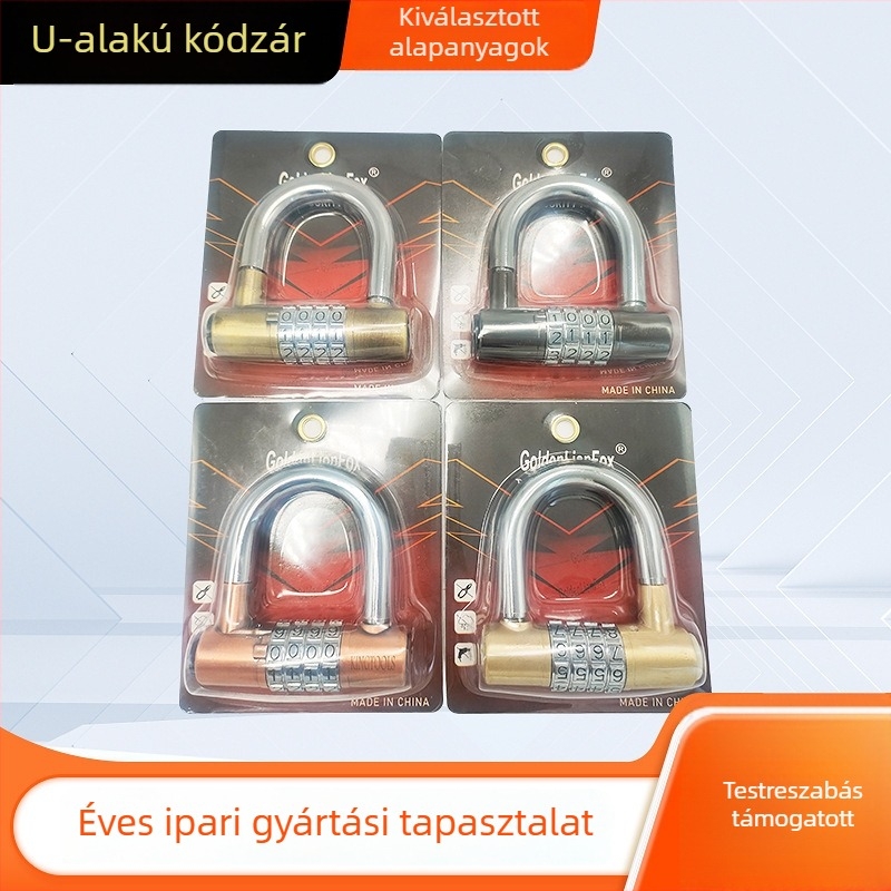 Üvegajtóhoz U-alakú zár jelszavas