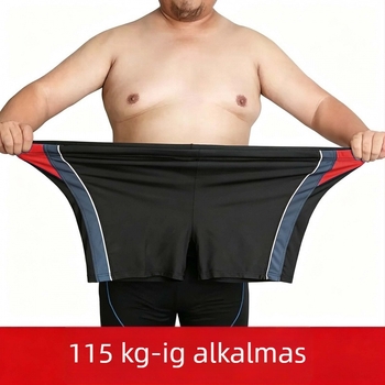 Nagy méretű férfi úszónadrág, négyzetes szabás, színblokkokkal, laza szabás, gyorsan száradó