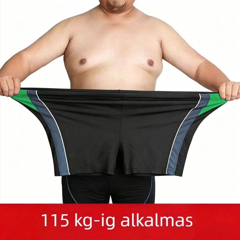 Nagy méretű férfi úszónadrág, négyzetes szabás, színblokkokkal, laza szabás, gyorsan száradó