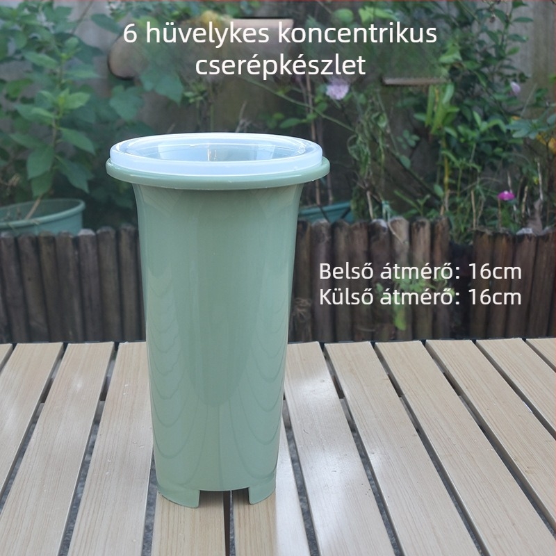 Zöld műanyag orchideaedények készlet, kifejezetten orchideákhoz, vastabb és magasabb kivitel