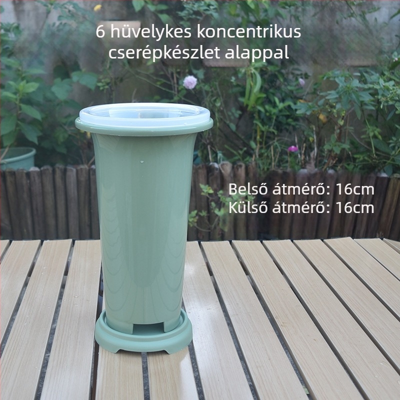 Zöld műanyag orchideaedények készlet, kifejezetten orchideákhoz, vastabb és magasabb kivitel