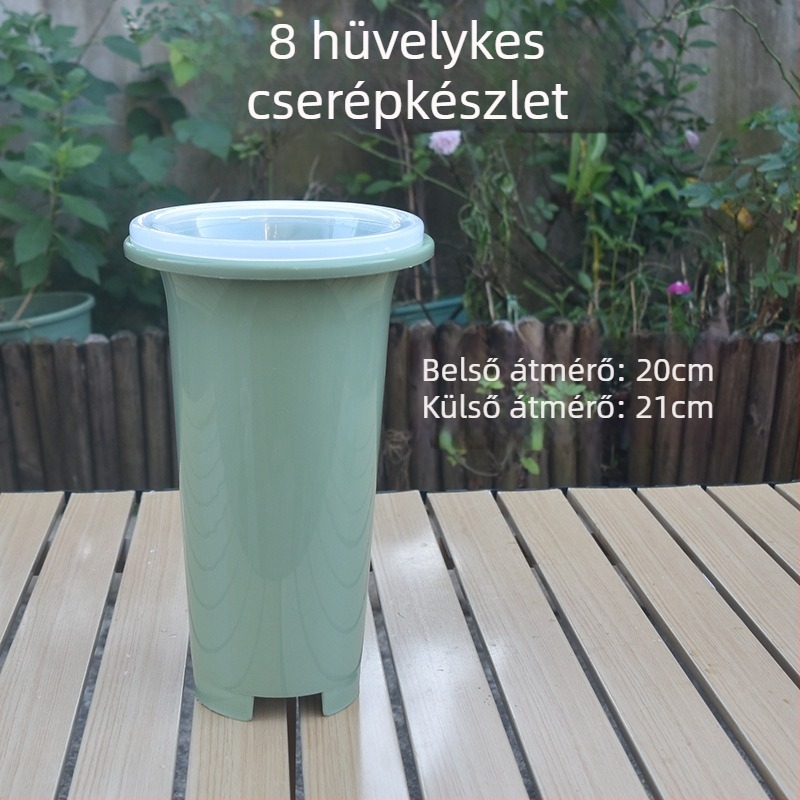 Zöld műanyag orchideaedények készlet, kifejezetten orchideákhoz, vastabb és magasabb kivitel
