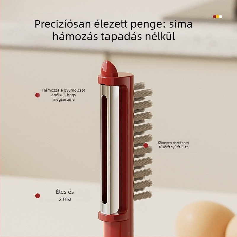 Szabadalmaztatott tumbler-stílusú háztartási hámozó, három‑in‑egy gyümölcs- és zöldséghámozó eszköz, vastagított penge, logó testreszabás lehetséges