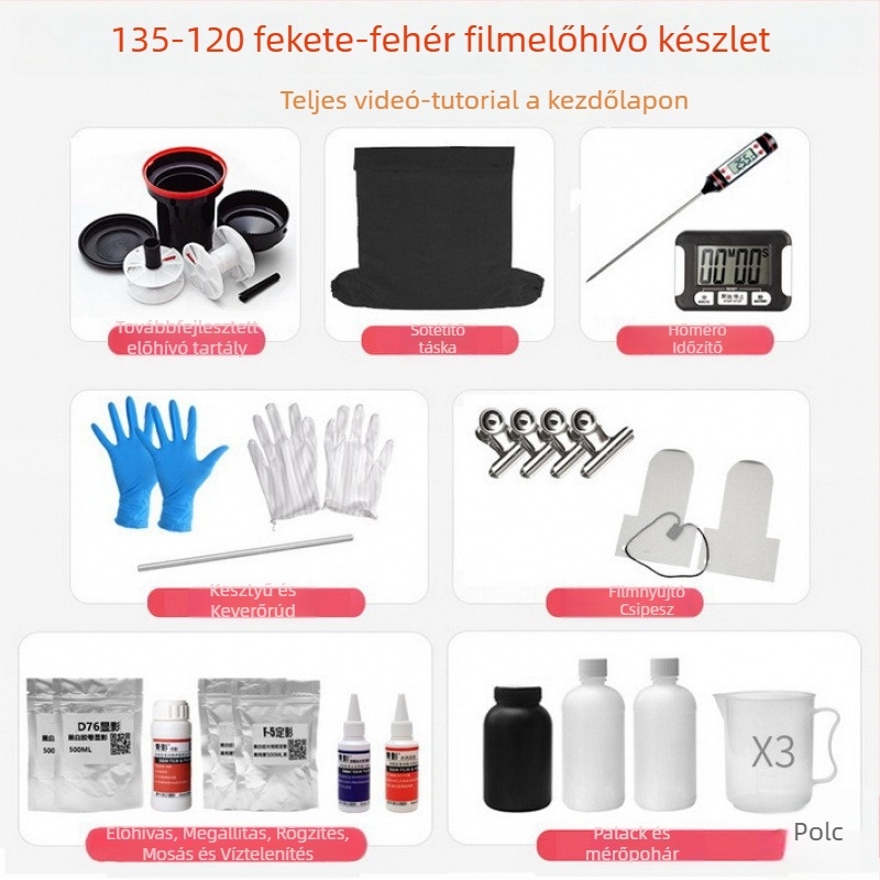 135–120 film fejlesztő tartály, fekete-fehér sötétkamrához, oktatási célokra