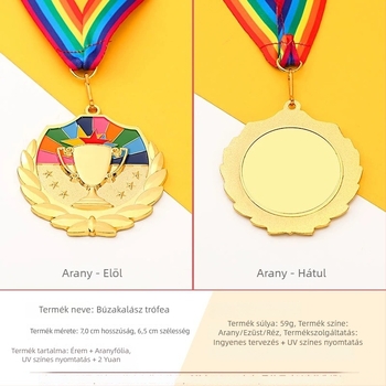 Gyerekeknek szóló maratoni medalok – arany, ezüst és réz – emlékérmék