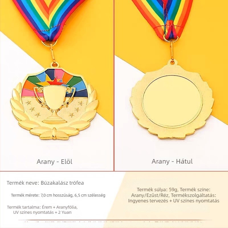 Gyerekeknek szóló maratoni medalok – arany, ezüst és réz – emlékérmék