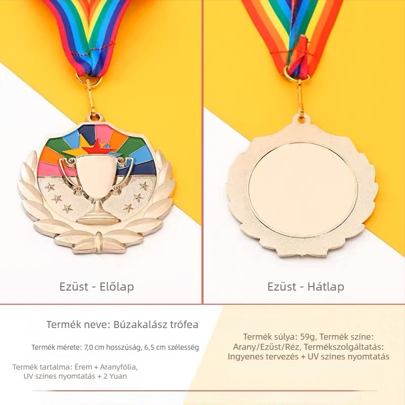 Gyerekeknek szóló maratoni medalok – arany, ezüst és réz – emlékérmék