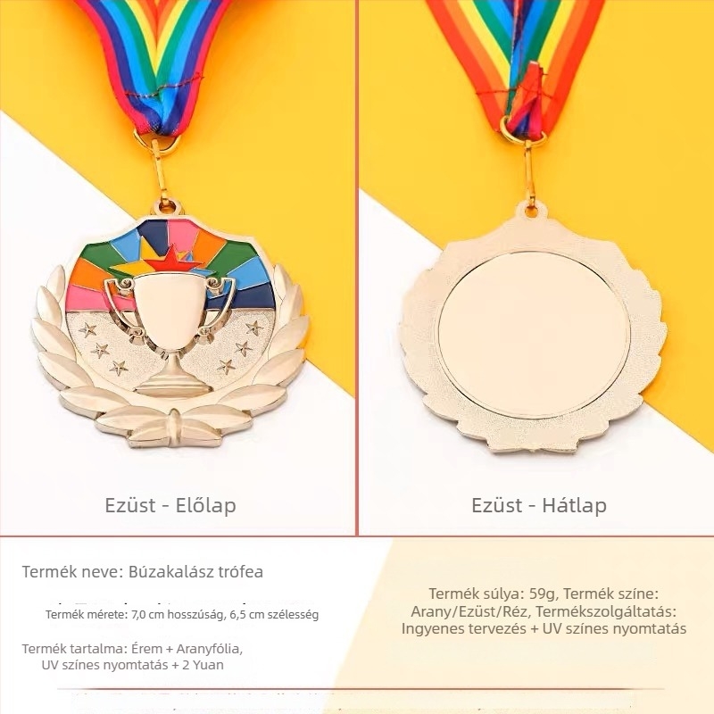 Gyerekeknek szóló maratoni medalok – arany, ezüst és réz – emlékérmék