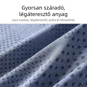 Férfi Ice Silk gyorsan száradó vékony hosszú ujjú sportos póló, UV-védelmet, lélegző edzéshez